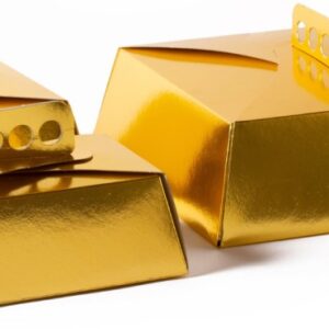 Gold Cake Box With Handle